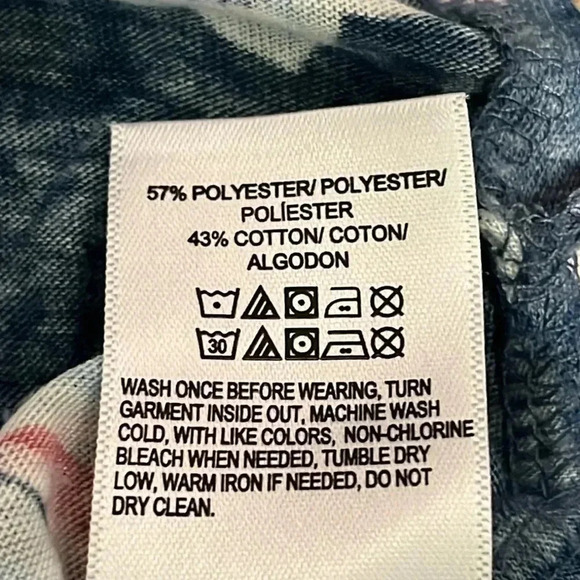 Lucky Brand Classic V Neck Floral Pattern T  Shirt - Picture 12 of 12